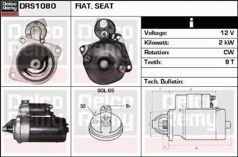 Remy DRS1080 - Starter alexcarstop-ersatzteile.com