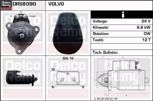 Remy DRS8090 - Starter alexcarstop-ersatzteile.com