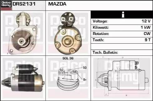 Remy DRS2131 - Starter alexcarstop-ersatzteile.com