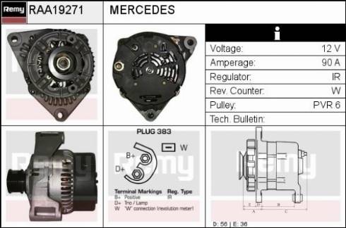 Remy RAA19271 - Generator alexcarstop-ersatzteile.com