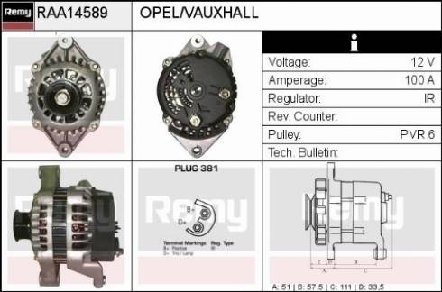 Remy RAA14589 - Generator alexcarstop-ersatzteile.com