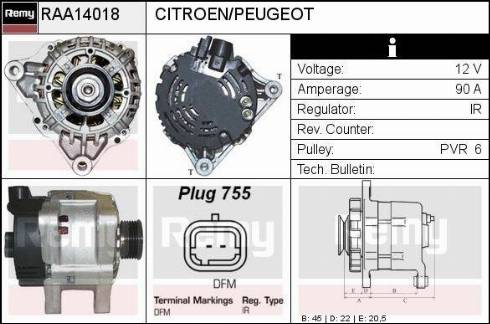 Remy RAA14018 - Generator alexcarstop-ersatzteile.com