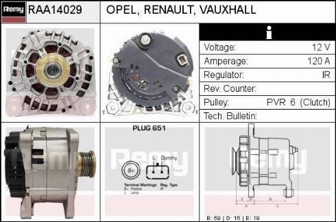 Remy RAA14029 - Generator alexcarstop-ersatzteile.com