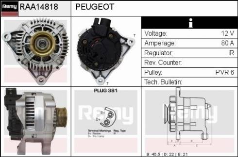 Remy RAA14818 - Generator alexcarstop-ersatzteile.com