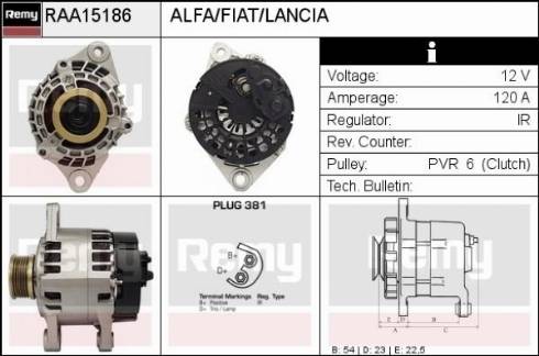 Remy RAA15186 - Generator alexcarstop-ersatzteile.com