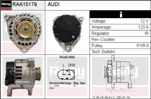 Remy RAA15179 - Generator alexcarstop-ersatzteile.com