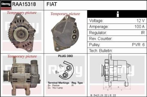 Remy RAA15318 - Generator alexcarstop-ersatzteile.com