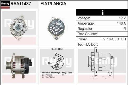 Remy RAA11487 - Generator alexcarstop-ersatzteile.com