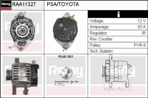 Remy RAA11327 - Generator alexcarstop-ersatzteile.com