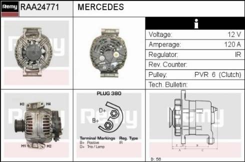 Remy RAA24771 - Generator alexcarstop-ersatzteile.com