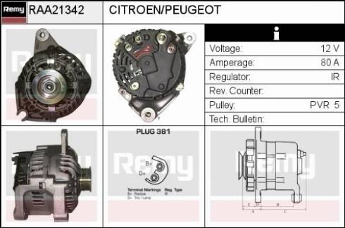 Remy RAA21342 - Generator alexcarstop-ersatzteile.com