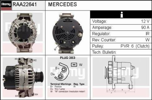 Remy RAA22641 - Generator alexcarstop-ersatzteile.com