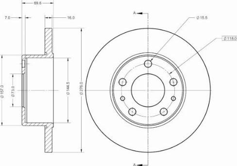 Remy RAD1660C - Bremsscheibe alexcarstop-ersatzteile.com