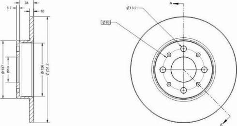 Remy RAD1343C - Bremsscheibe alexcarstop-ersatzteile.com