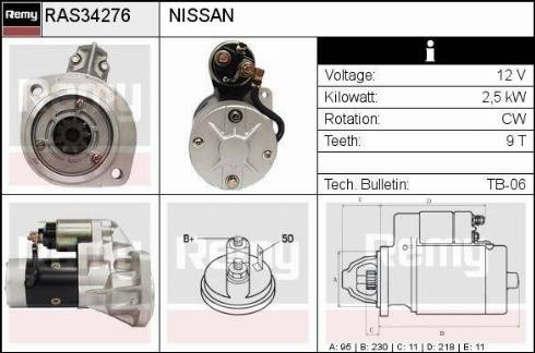 Remy RAS34276 - Starter alexcarstop-ersatzteile.com