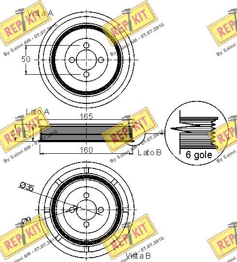 REPKIT RKT9061 - Riemenscheibe, Kurbelwelle alexcarstop-ersatzteile.com