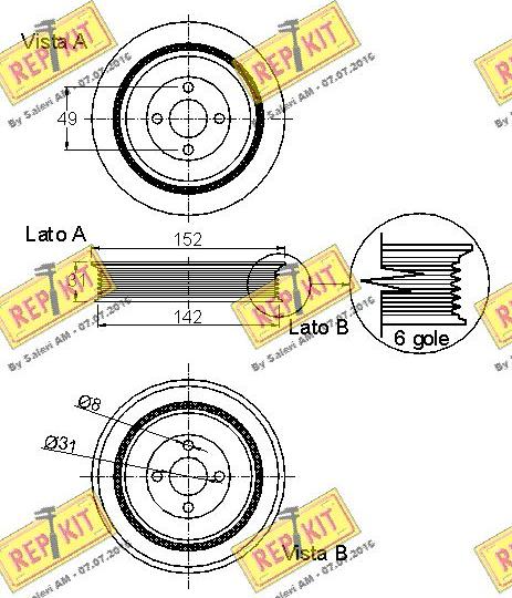 REPKIT RKT9126 - Riemenscheibe, Kurbelwelle alexcarstop-ersatzteile.com