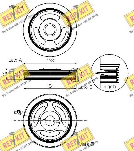 REPKIT RKT9127 - Riemenscheibe, Kurbelwelle alexcarstop-ersatzteile.com