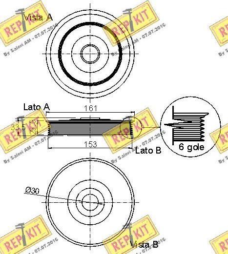 REPKIT RKT9226 - Riemenscheibe, Kurbelwelle alexcarstop-ersatzteile.com