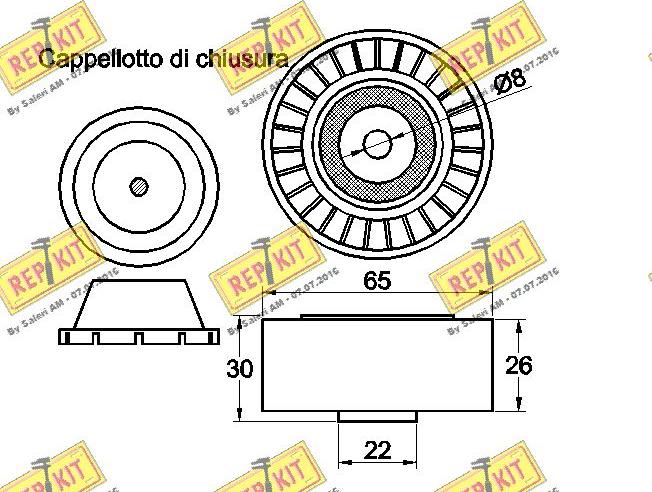 REPKIT RKT1461 - Umlenk / Führungsrolle, Keilrippenriemen alexcarstop-ersatzteile.com