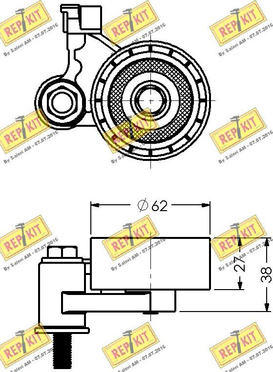 REPKIT RKT1504 - Spannrolle, Zahnriemen alexcarstop-ersatzteile.com