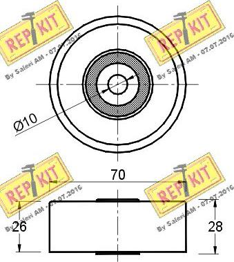 REPKIT RKT1637 - Umlenk / Führungsrolle, Keilrippenriemen alexcarstop-ersatzteile.com