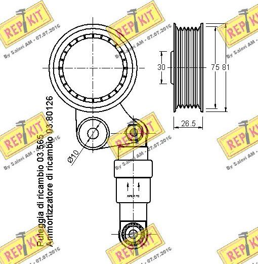 REPKIT RKT1853 - Riemenspanner, Keilrippenriemen alexcarstop-ersatzteile.com