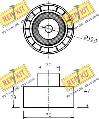 REPKIT RKT1830 - Umlenk / Führungsrolle, Zahnriemen alexcarstop-ersatzteile.com