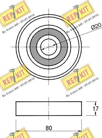 REPKIT RKT1355/M - Umlenk / Führungsrolle, Keilrippenriemen alexcarstop-ersatzteile.com