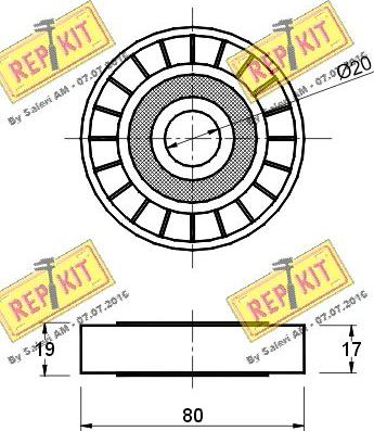 REPKIT RKT1355 - Umlenk / Führungsrolle, Keilrippenriemen alexcarstop-ersatzteile.com