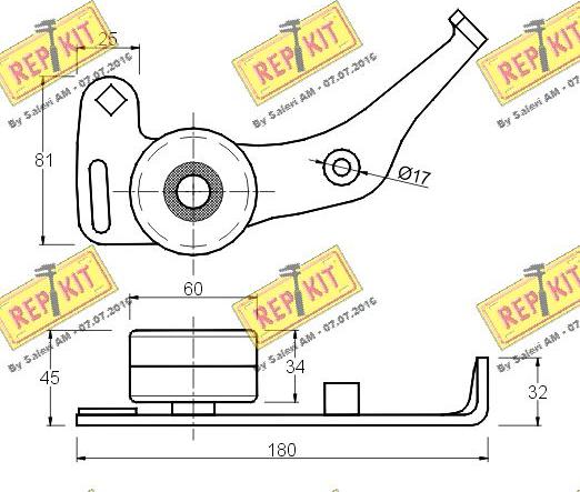 REPKIT RKT1249 - Spannrolle, Zahnriemen alexcarstop-ersatzteile.com