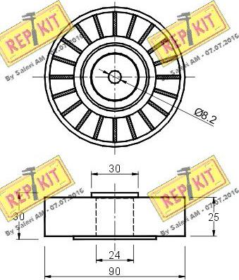 REPKIT RKT1780 - Umlenk / Führungsrolle, Keilrippenriemen alexcarstop-ersatzteile.com