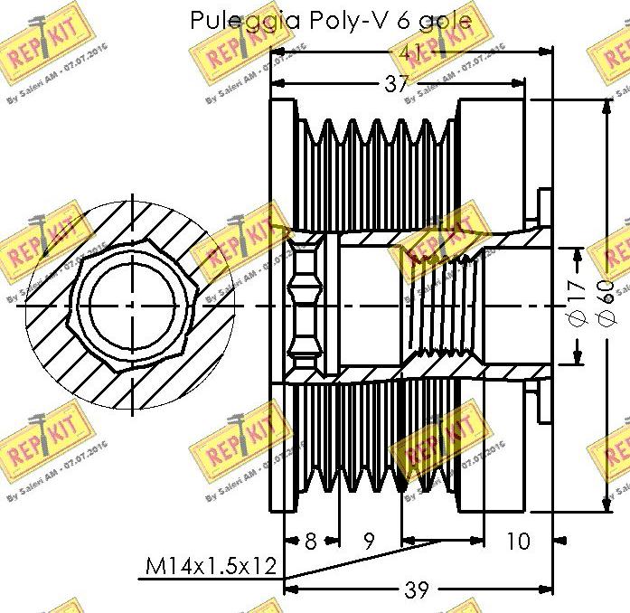 REPKIT RKT3599 - Riemenscheibe, Generator alexcarstop-ersatzteile.com