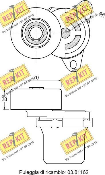 REPKIT RKT3695 - Riemenspanner, Keilrippenriemen alexcarstop-ersatzteile.com