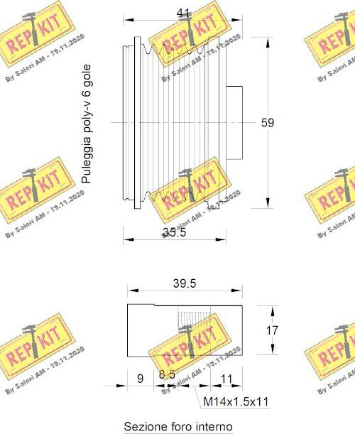 REPKIT RKT3821 - Riemenscheibe, Generator alexcarstop-ersatzteile.com