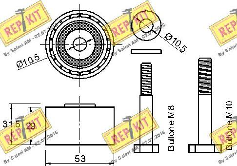 REPKIT RKT2466 - Umlenk / Führungsrolle, Zahnriemen alexcarstop-ersatzteile.com