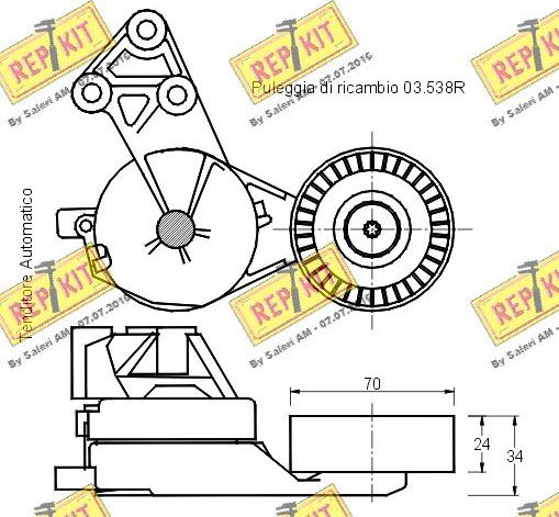 REPKIT RKT2478 - Riemenspanner, Keilrippenriemen alexcarstop-ersatzteile.com