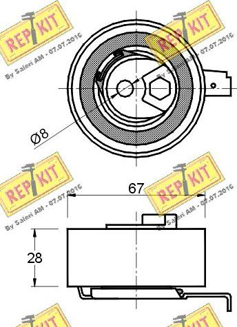 REPKIT RKT2472 - Spannrolle, Zahnriemen alexcarstop-ersatzteile.com