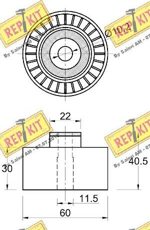 REPKIT RKT2503 - Umlenk / Führungsrolle, Zahnriemen alexcarstop-ersatzteile.com