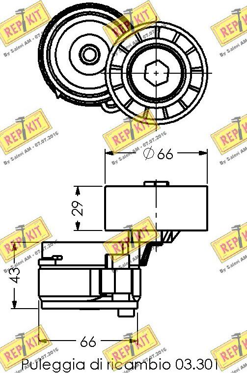 REPKIT RKT2094 - Riemenspanner, Keilrippenriemen alexcarstop-ersatzteile.com