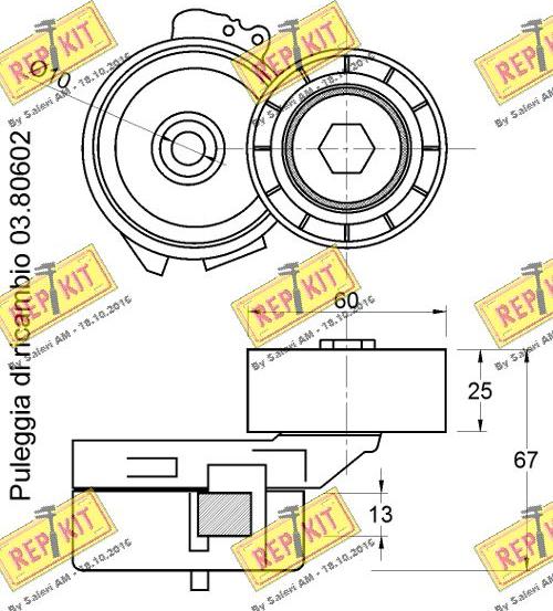 REPKIT RKT2054 - Riemenspanner, Keilrippenriemen alexcarstop-ersatzteile.com