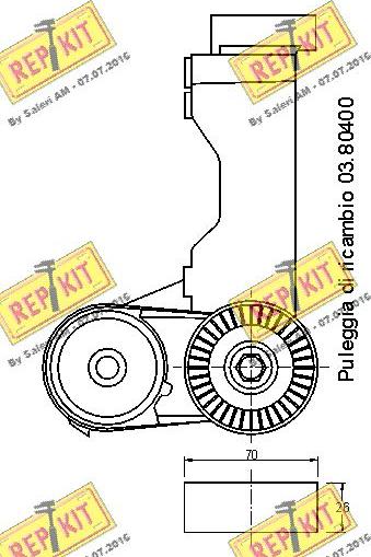 REPKIT RKT2187 - Riemenspanner, Keilrippenriemen alexcarstop-ersatzteile.com