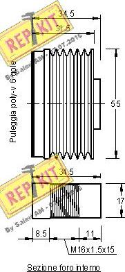 REPKIT RKT2347 - Riemenscheibe, Generator alexcarstop-ersatzteile.com