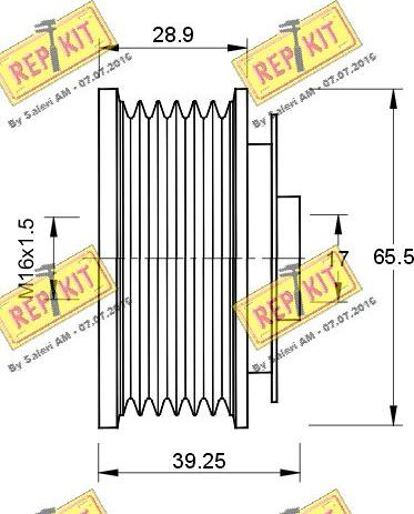 REPKIT RKT2238/D - Riemenscheibe, Generator alexcarstop-ersatzteile.com