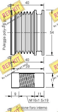 REPKIT RKT2724 - Riemenscheibe, Generator alexcarstop-ersatzteile.com