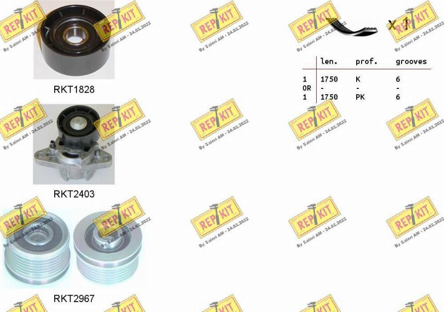 REPKIT RKTA0108 - Keilrippenriemensatz alexcarstop-ersatzteile.com