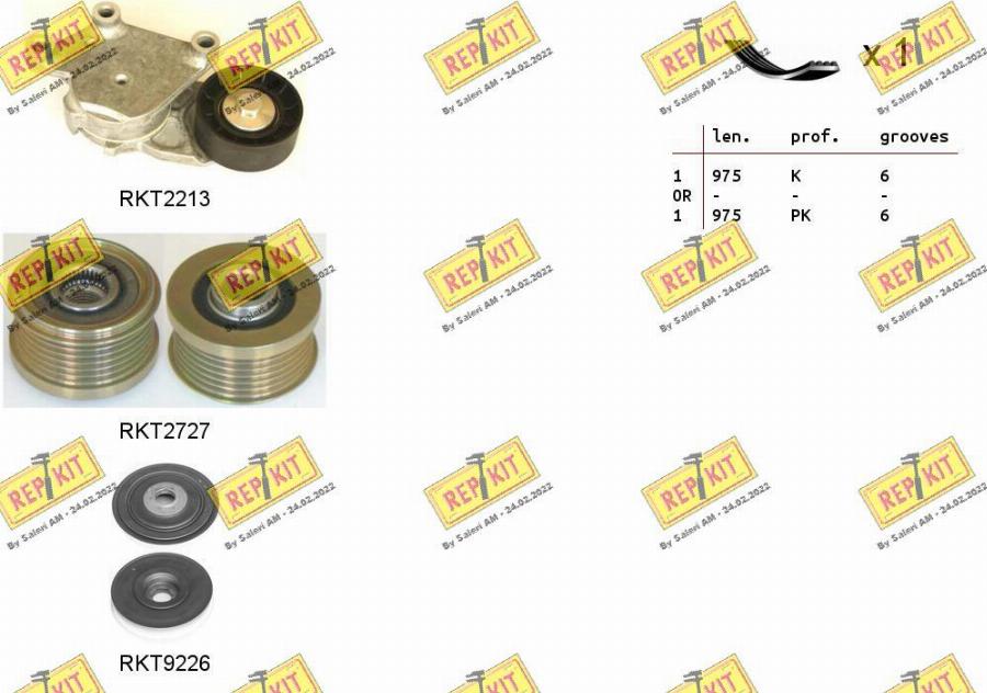 REPKIT RKTA0110 - Keilrippenriemensatz alexcarstop-ersatzteile.com