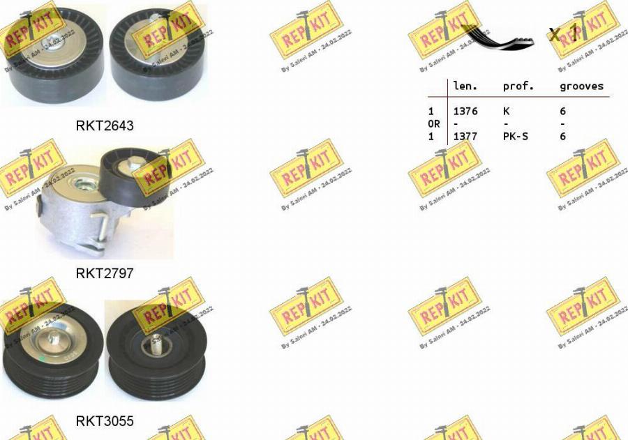 REPKIT RKTA0113 - Keilrippenriemensatz alexcarstop-ersatzteile.com