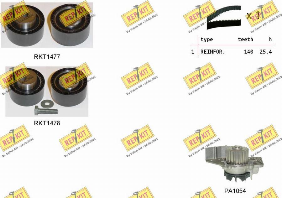 REPKIT RKTK0915PA2 - Wasserpumpe + Zahnriemensatz alexcarstop-ersatzteile.com