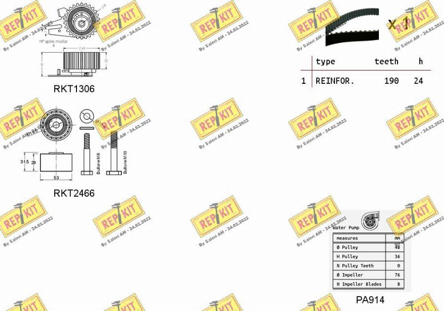 REPKIT RKTK0936PA - Wasserpumpe + Zahnriemensatz alexcarstop-ersatzteile.com